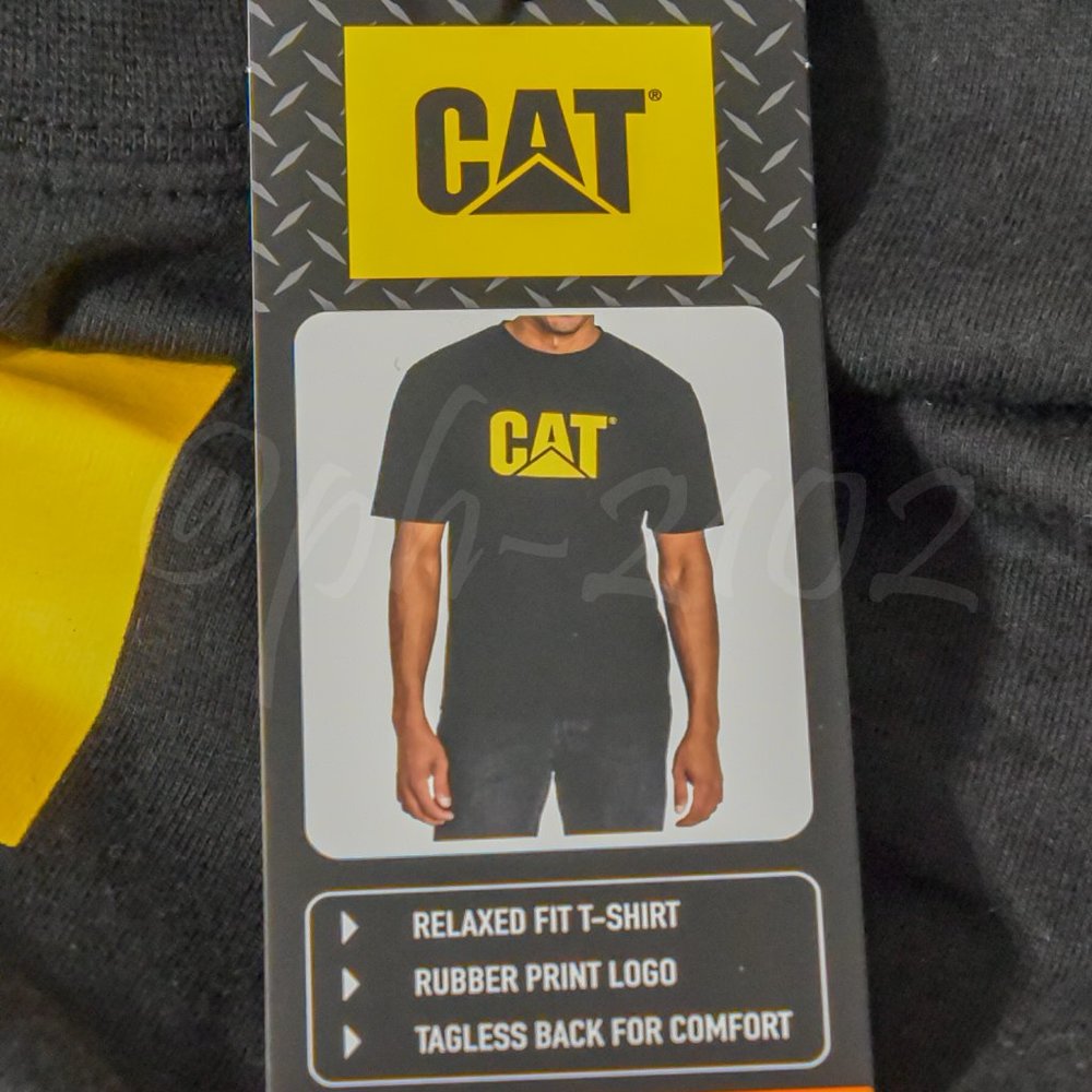 Caterpillar Men’s Short Sleeve‎ tee with logo CAT in BLACK color